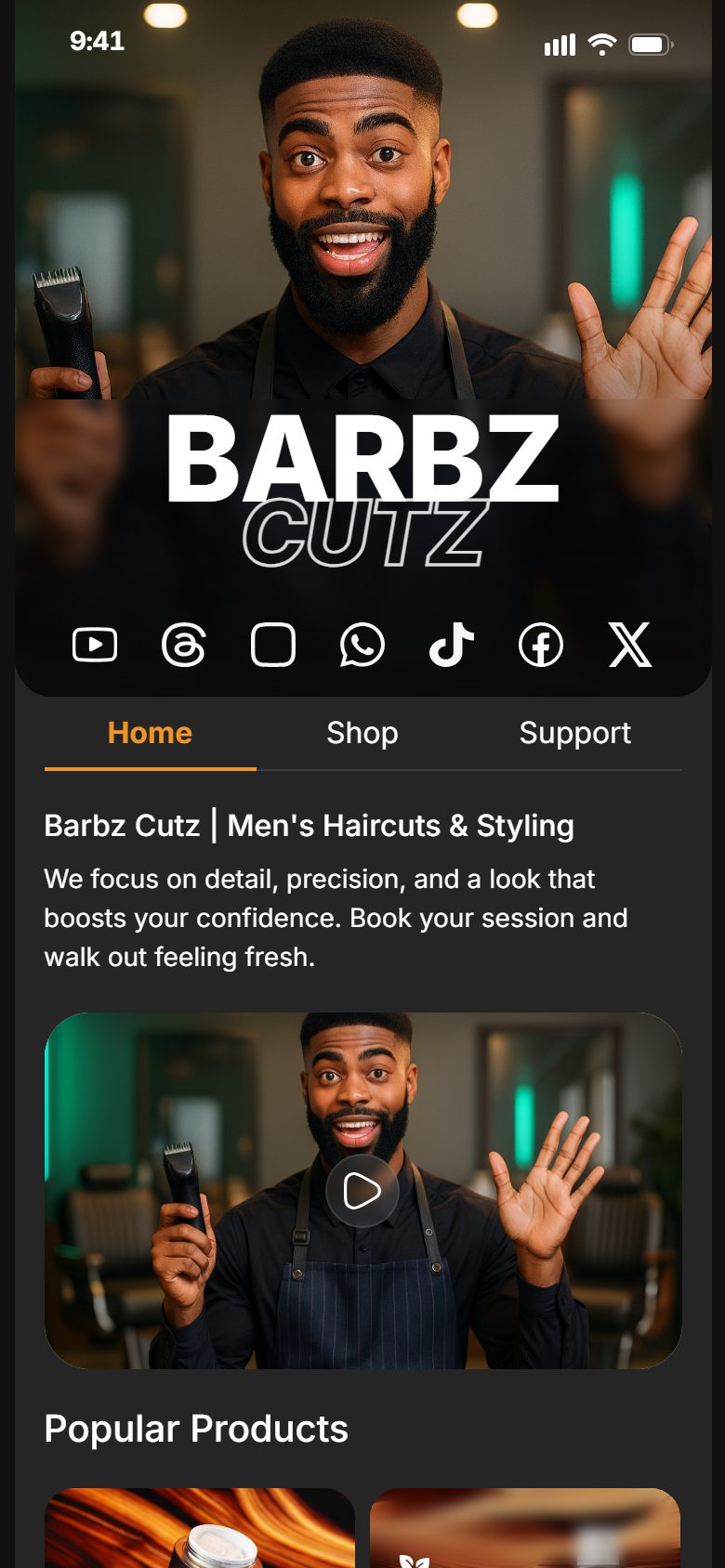 Barbz Cutz mobile preview