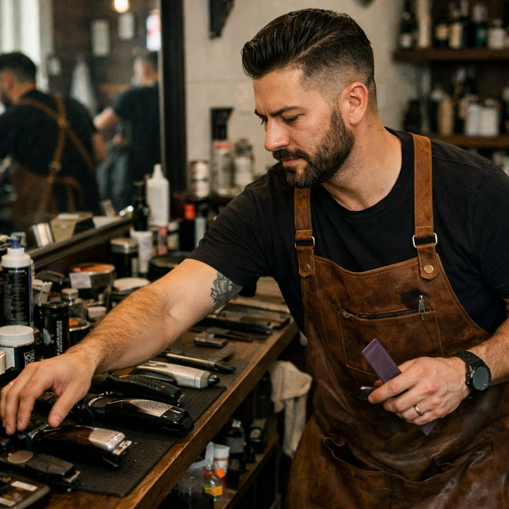 Consultant reviewing work with a client at a desk